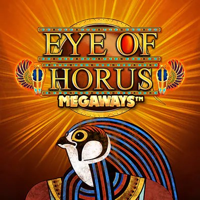 Slots logo of Eye of Horus Megaways from Blueprint Gaming at Rollxo Casino
