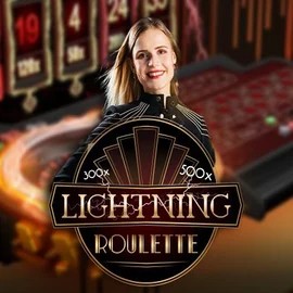 Lightning Roulette logo by Evolution at Rollxo Casino
